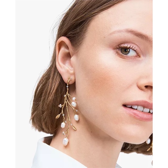 KATE SPADE • Brilliant Freshwater Pearl Branches Statement Earrings - Picture 2 of 3
